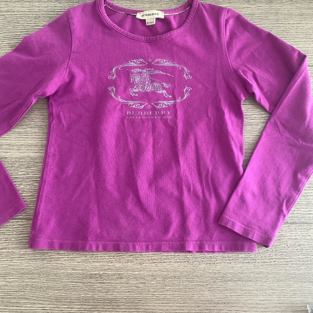Burberry girls long sleeve top size 8Y